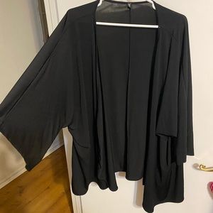 4X black flowy cardigan